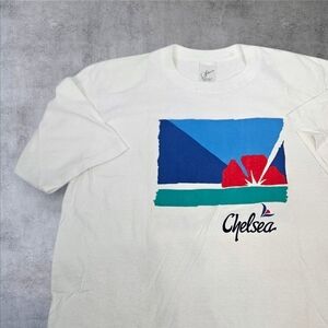 Vintage 90s Silkworm Chelsea Beach Single Stitch Tee-Shirt One Size Women's‎ N36